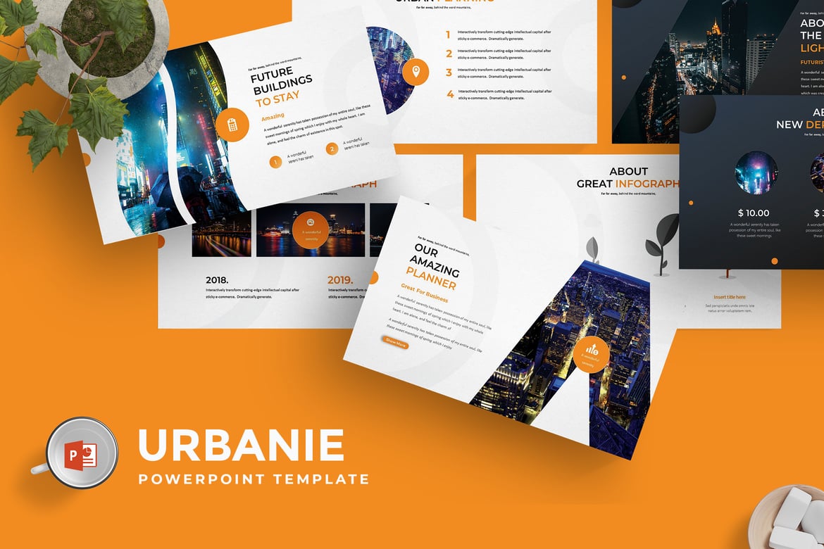 Urbanie - Template Powerpoint Serbaguna yang Menarik