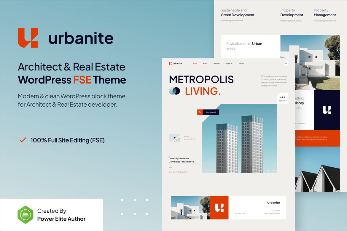 Urbanite – Tema WordPress Profesional untuk Arsitek dan Pengembang Real Estat