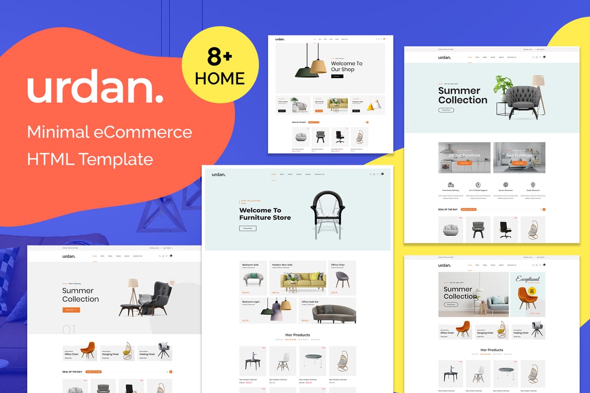 Urdan - Template Website eCommerce Minimalis yang Menawan