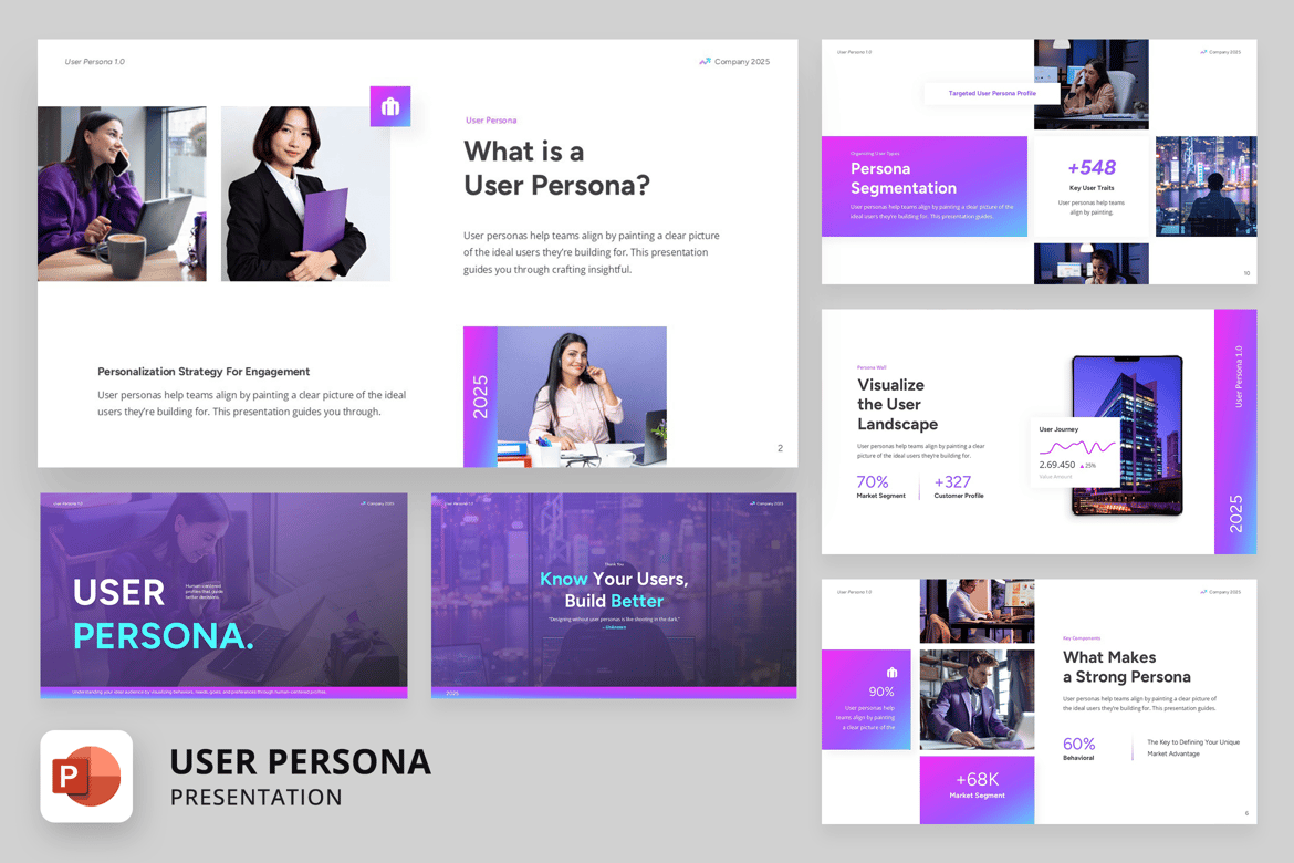 Template Presentasi Persona Pengguna yang Menarik