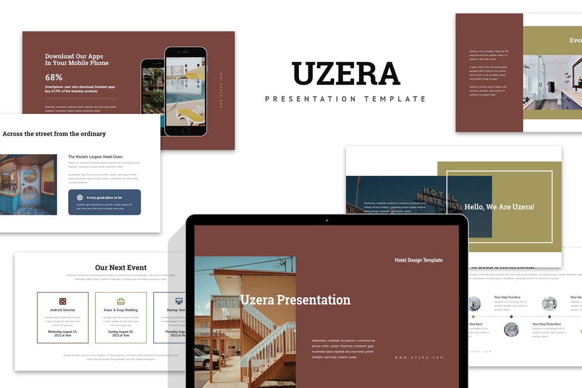 Template Presentasi Hotel Uzera: Solusi Cepat dan Menarik untuk PowerPoint Anda