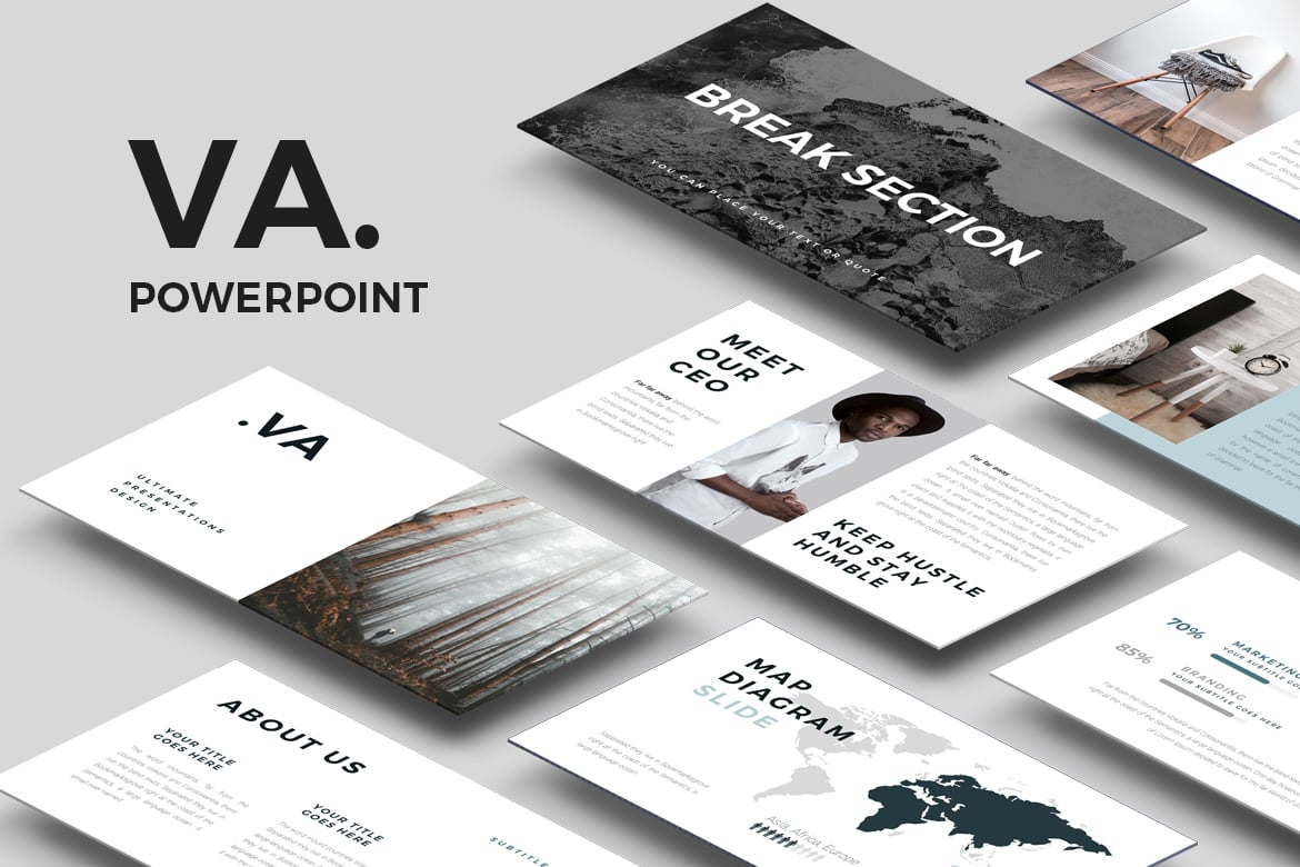 Template Presentasi VA yang Minimalis dan Profesional