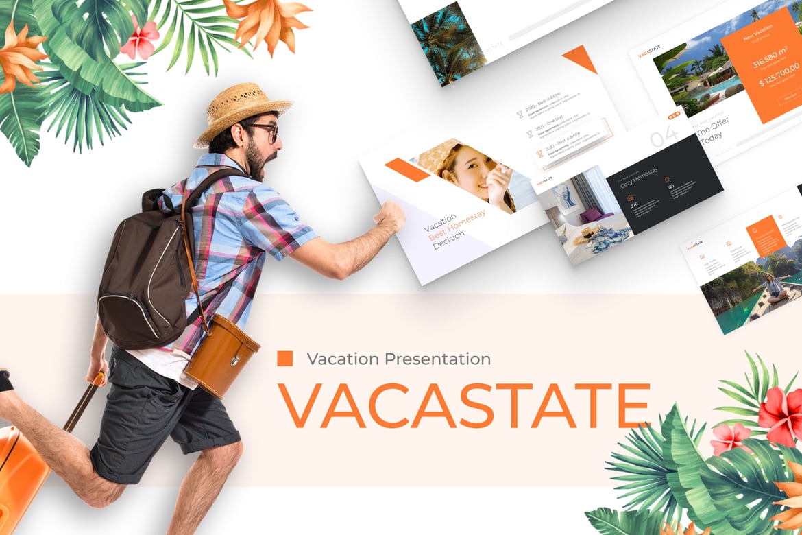 Template PowerPoint Liburan Vacastate yang Menarik dan Fungsional