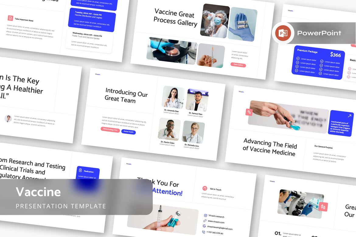 Template Presentasi Vaksin PowerPoint yang Memukau