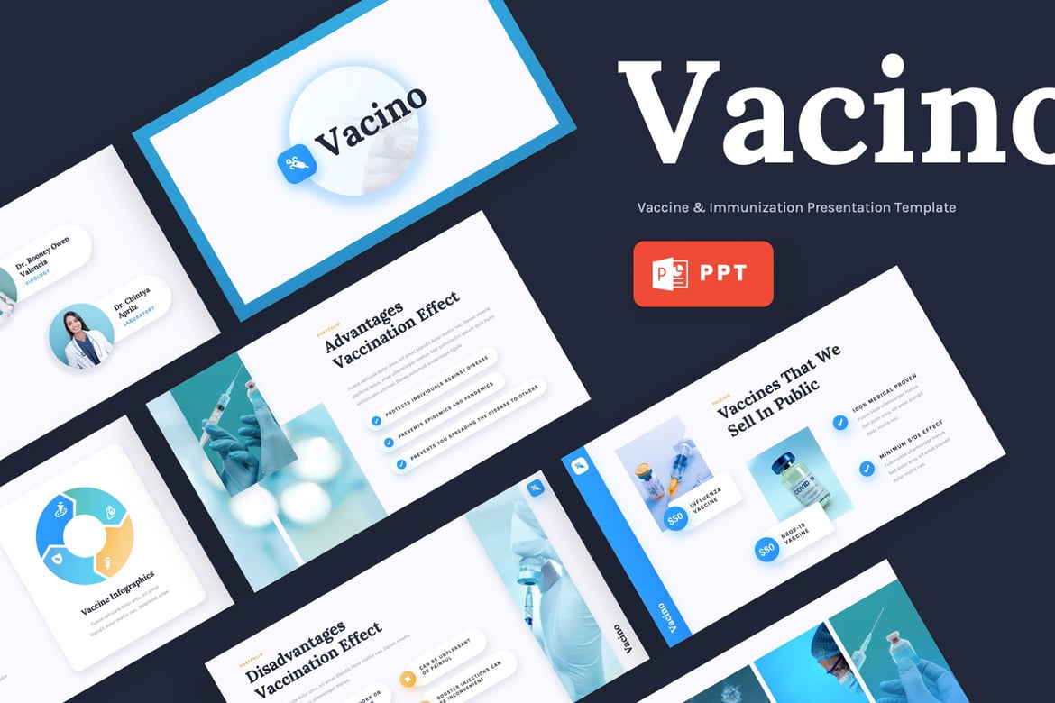 Template Powerpoint Vacino - Solusi Presentasi Vaksin yang Modern dan Profesional