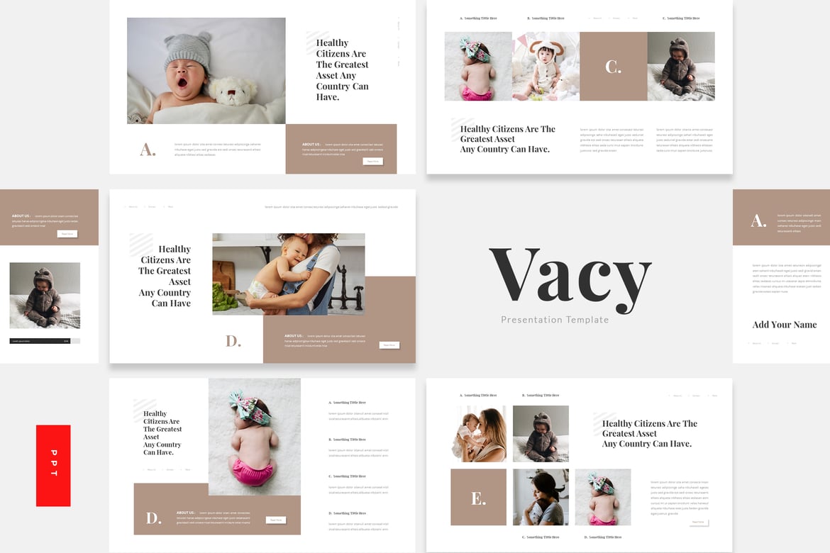 Template Presentasi Vacy - Kesehatan Vaksin Anak yang Menarik