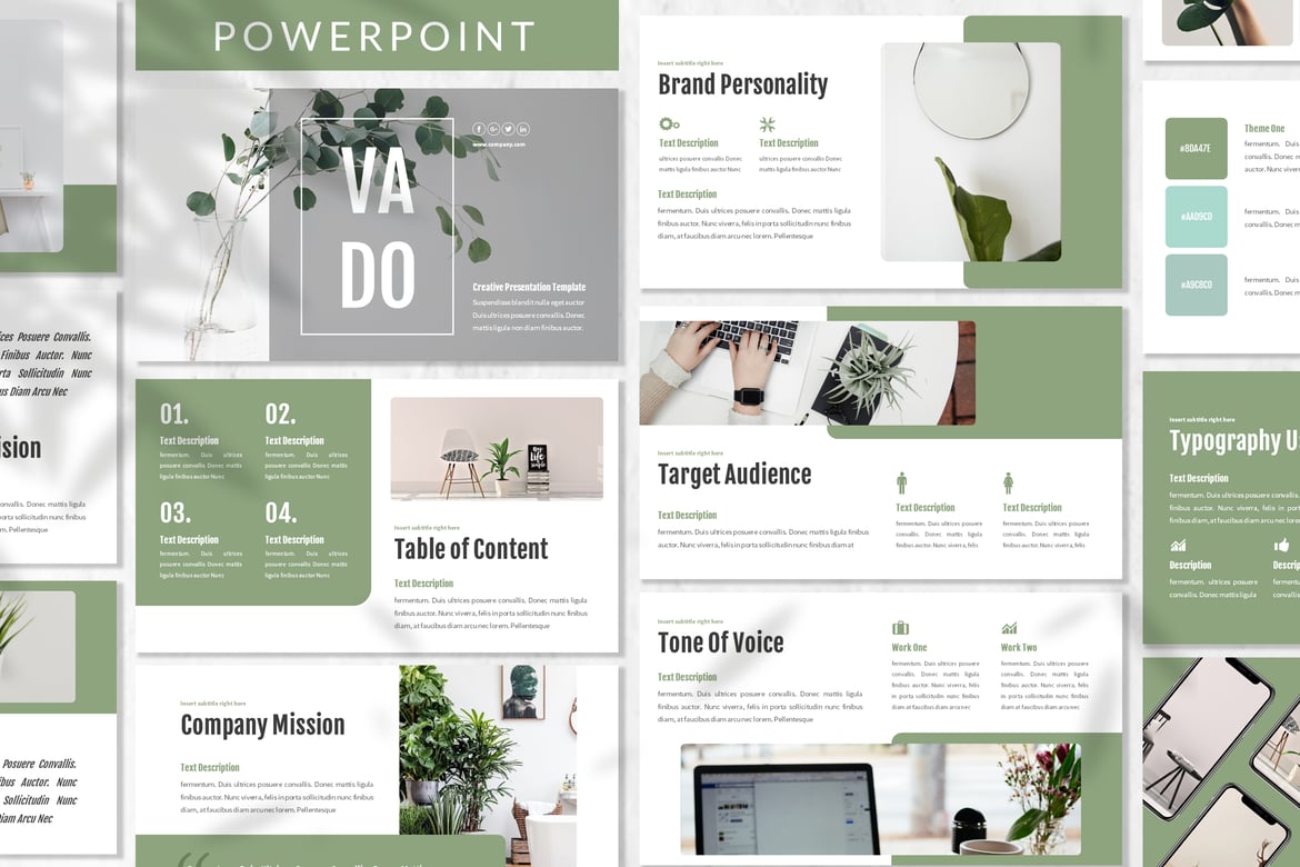 Vado - Template Powerpoint Brandbook Profesional