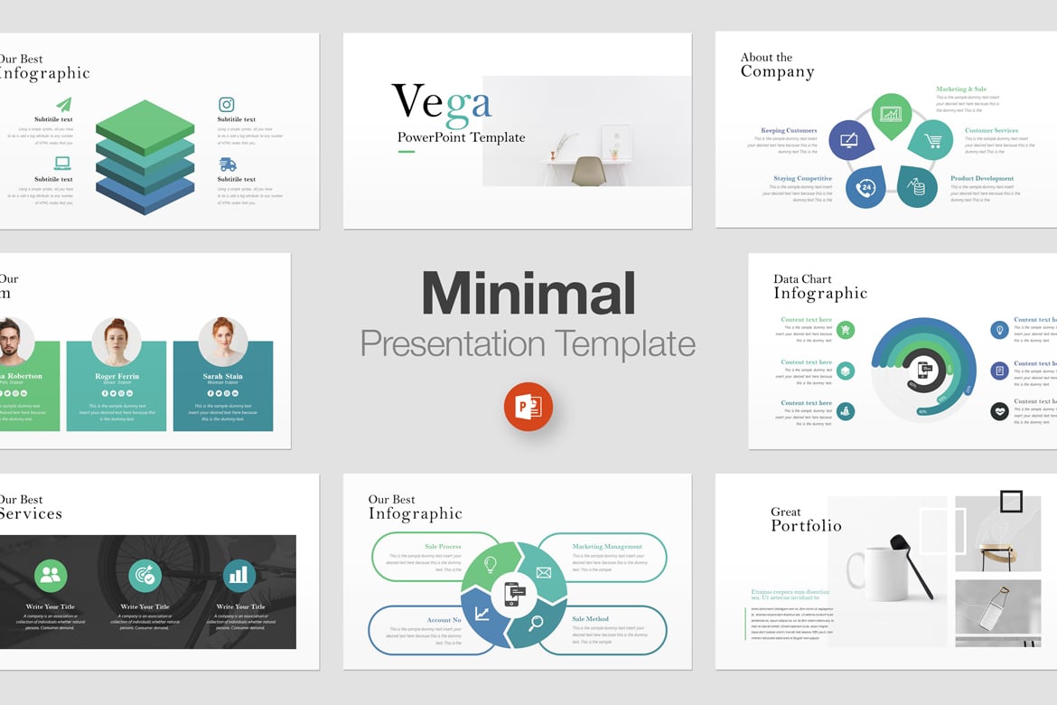 Template Presentasi PowerPoint Vaga - Solusi Profesional untuk Setiap Bisnis