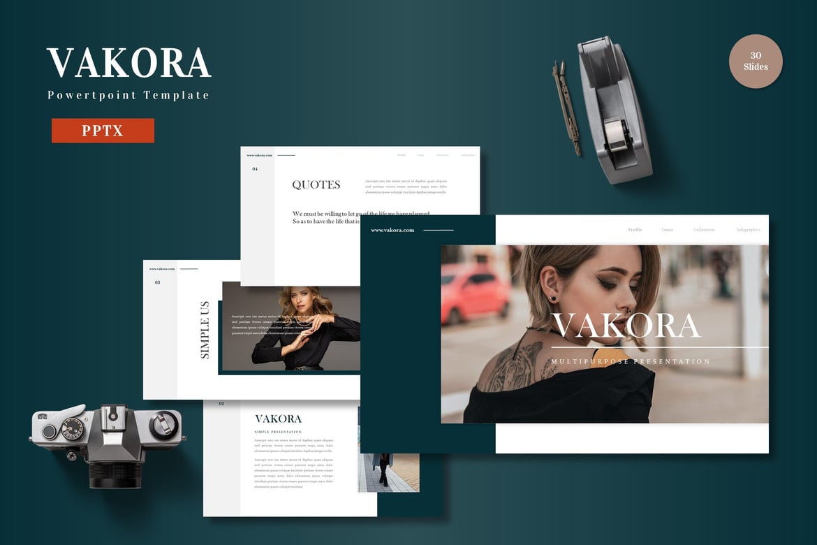 Vakora - Template PowerPoint Kreatif untuk Presentasi Anda