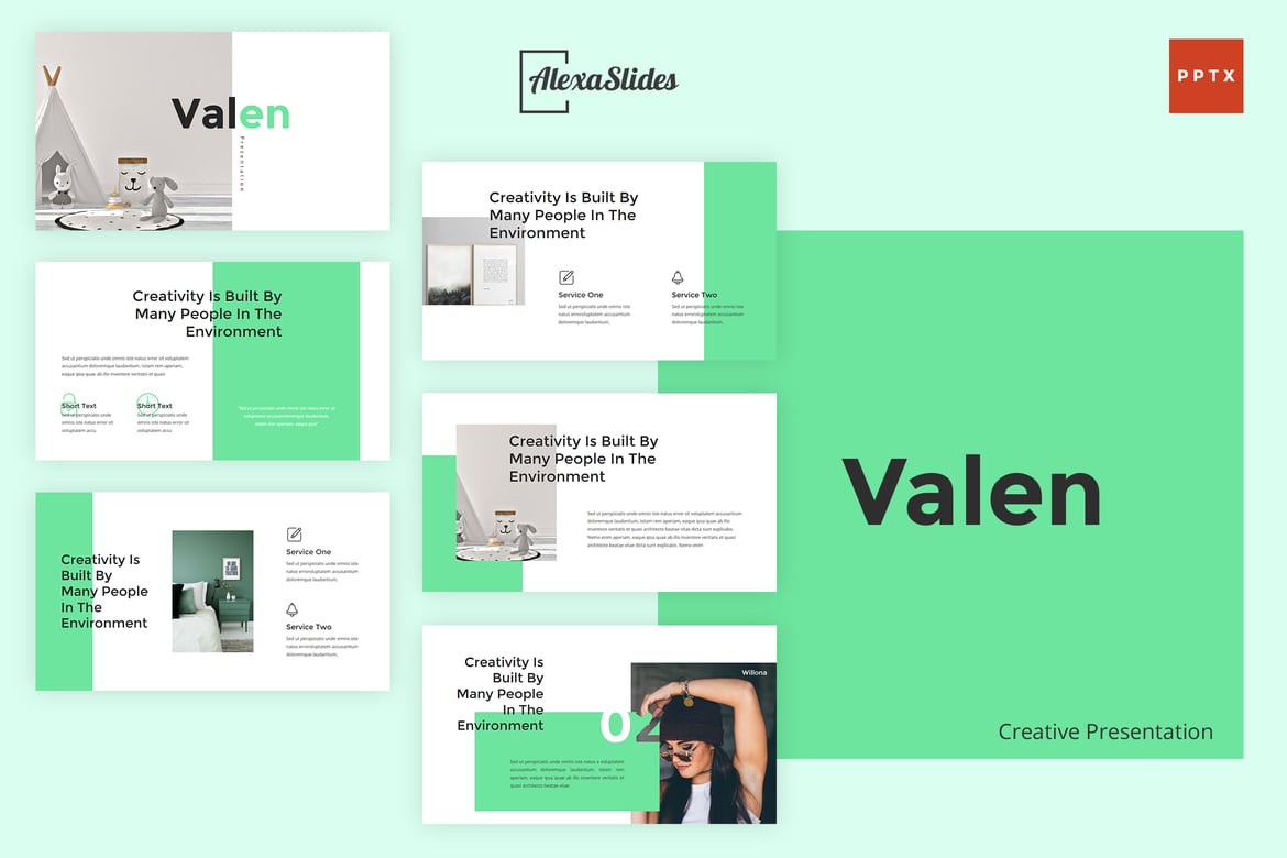 Template Presentasi PowerPoint Valen yang Kreatif dan Menarik