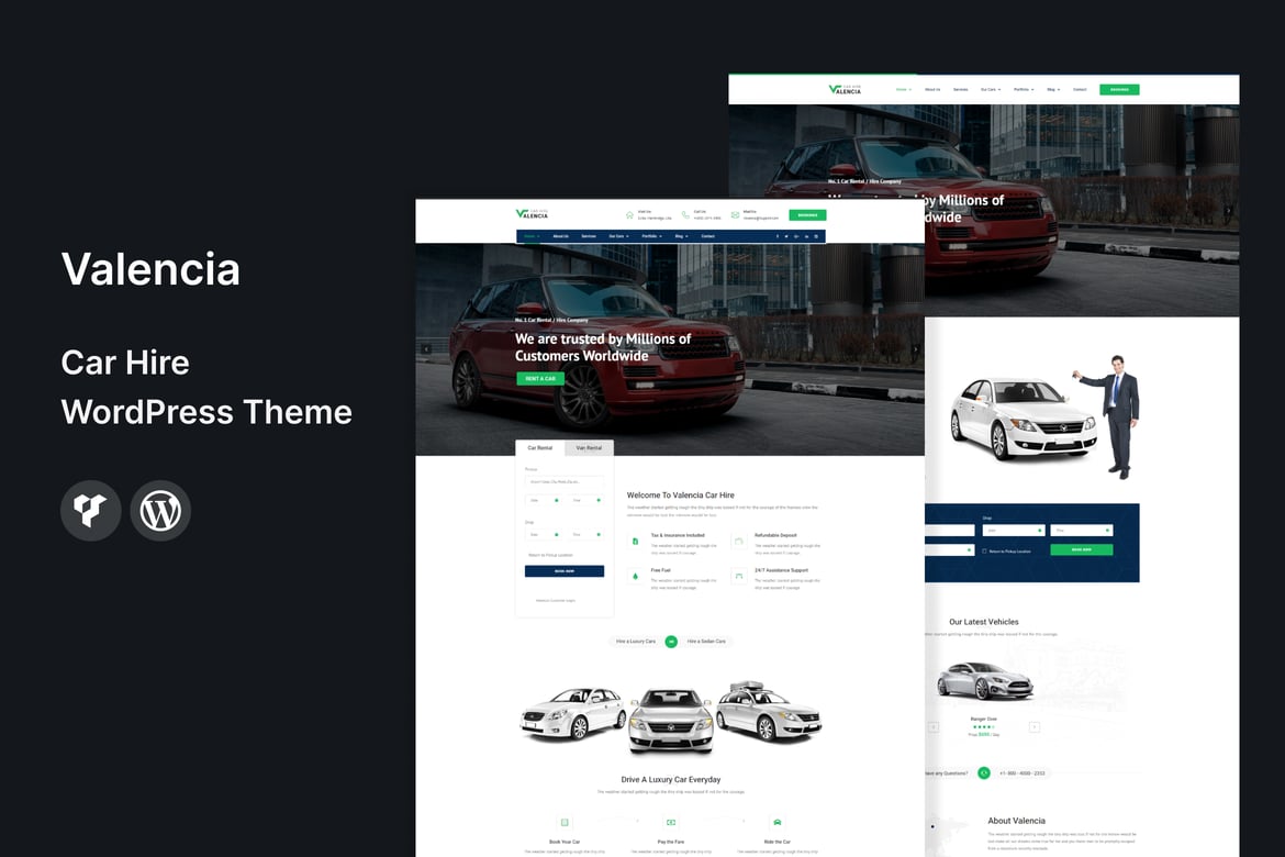 Valencia - Tema WordPress Sewa Mobil yang Responsif dan Modern