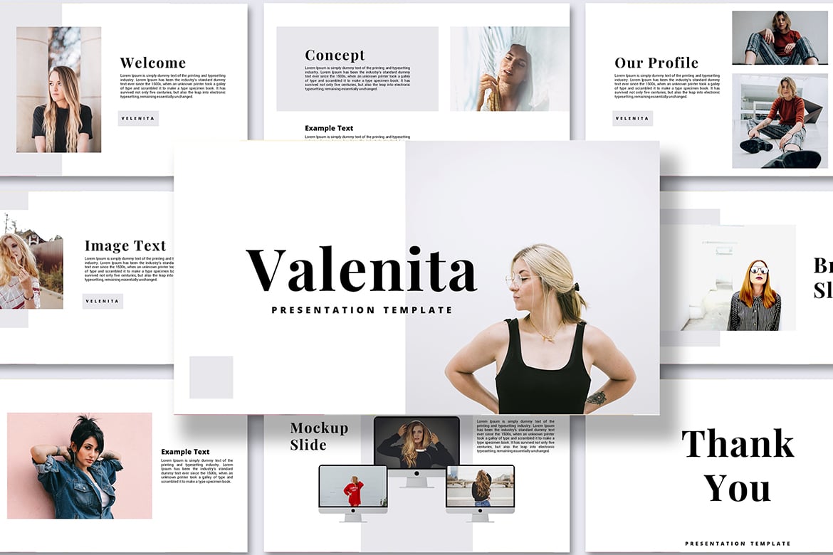 Valenita - Template Powerpoint Modern dan Kreatif