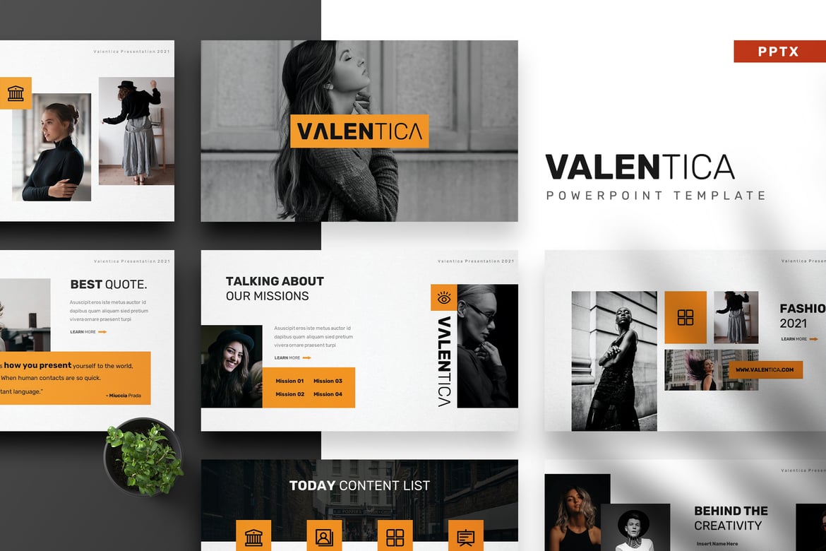 Template Presentasi Powerpoint Valentica yang Menarik