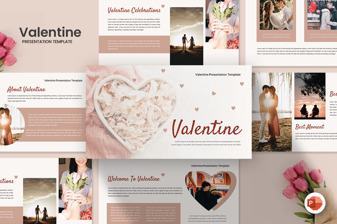 Template PowerPoint Valentine yang Menawan dan Fleksibel
