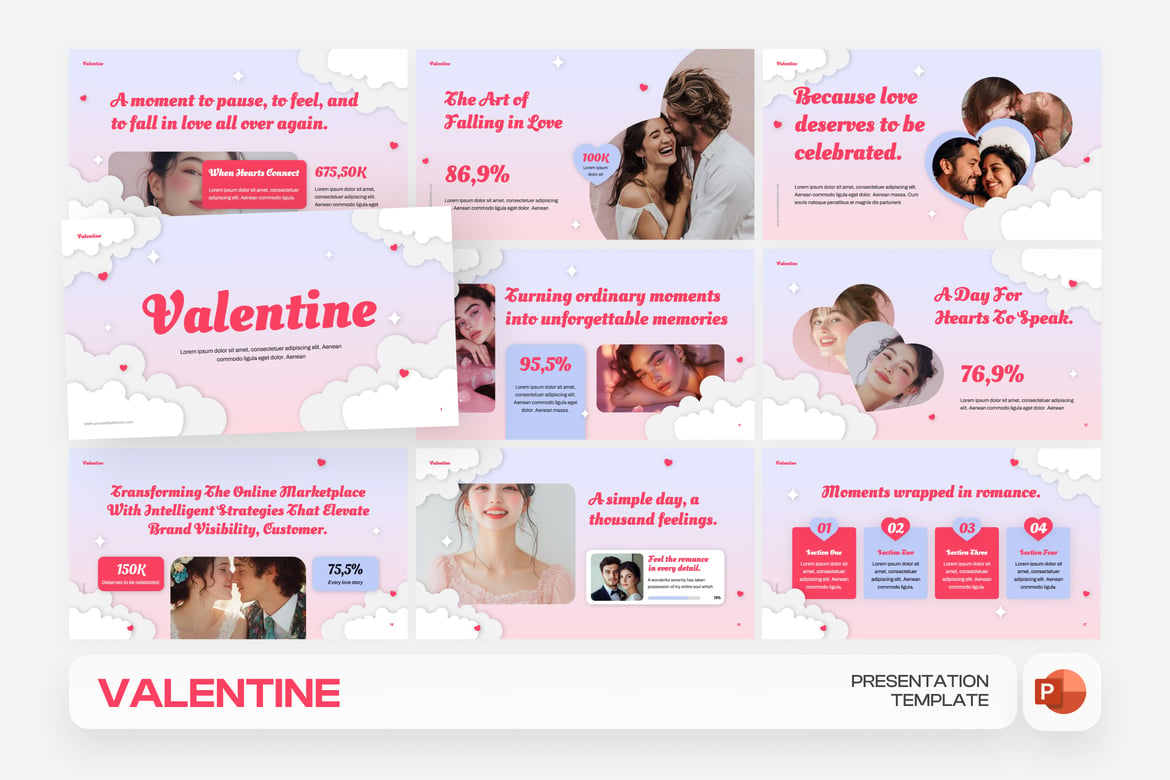 Template PowerPoint Valentine yang Kreatif dan Menarik
