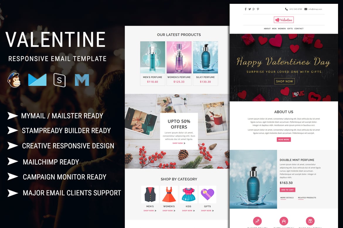 Template Email Responsif Valentine untuk Promosi yang Menarik