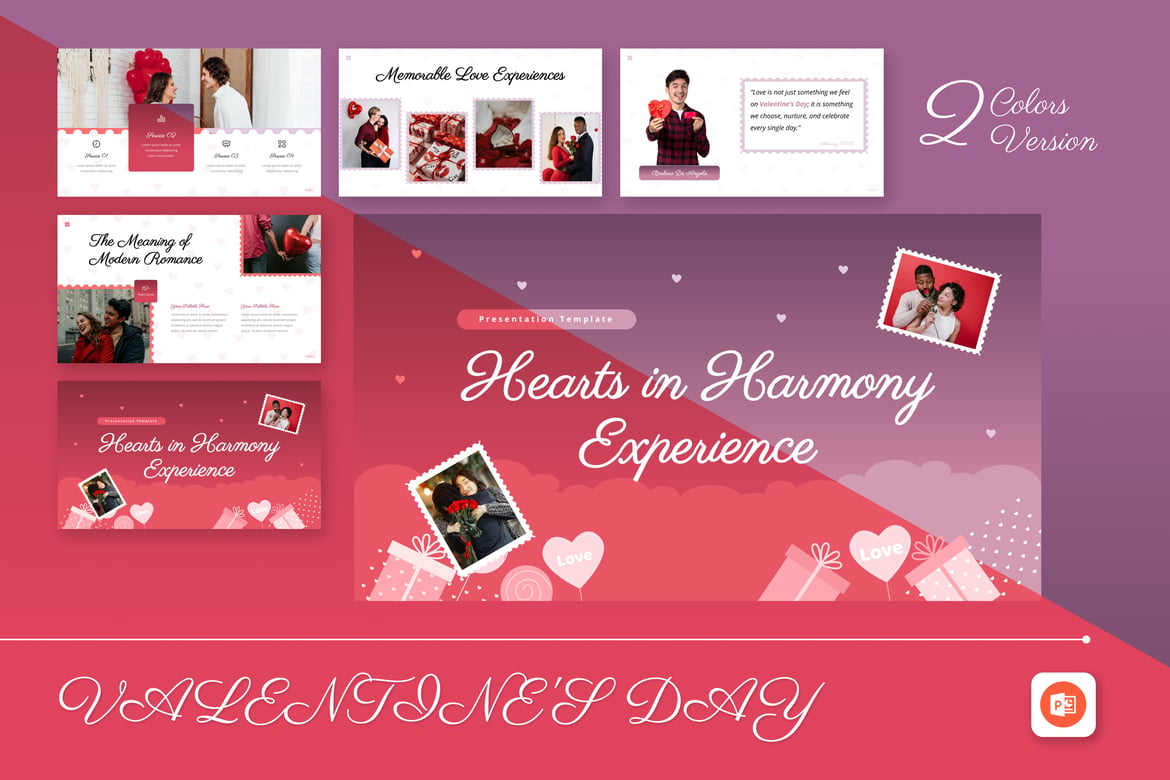 Template Presentasi PowerPoint Hari Valentine yang Menawan