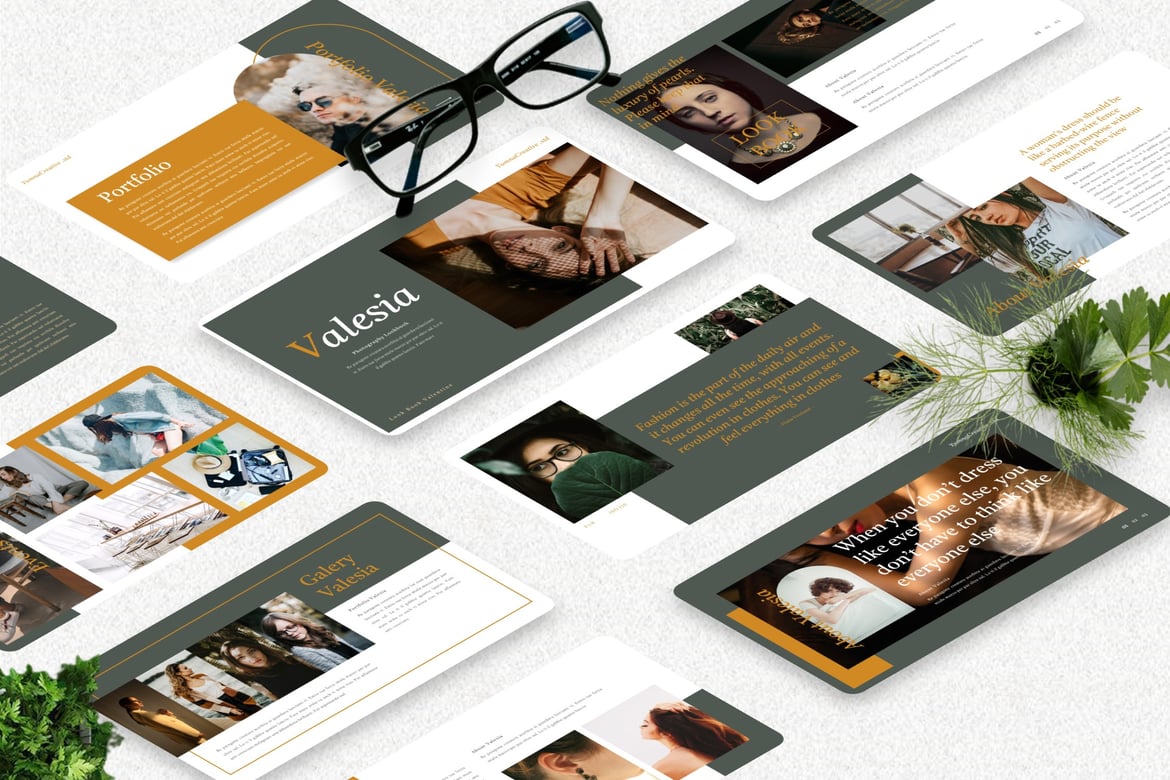 Valesia - Template Powerpoint Fotografi yang Menarik