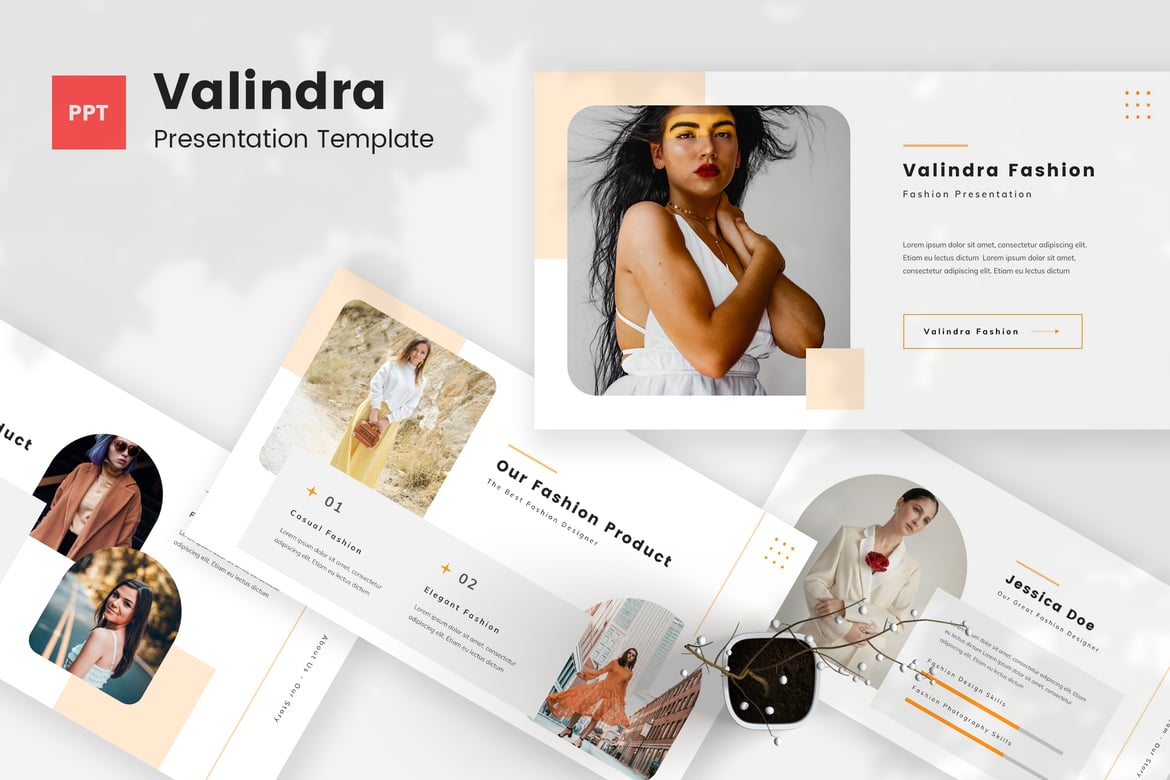 Valindra - Template Presentasi Fashion yang Elegan dan Kreatif
