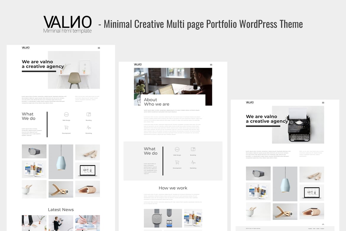 Valno - Tema WordPress Portofolio Kreatif yang Responsif