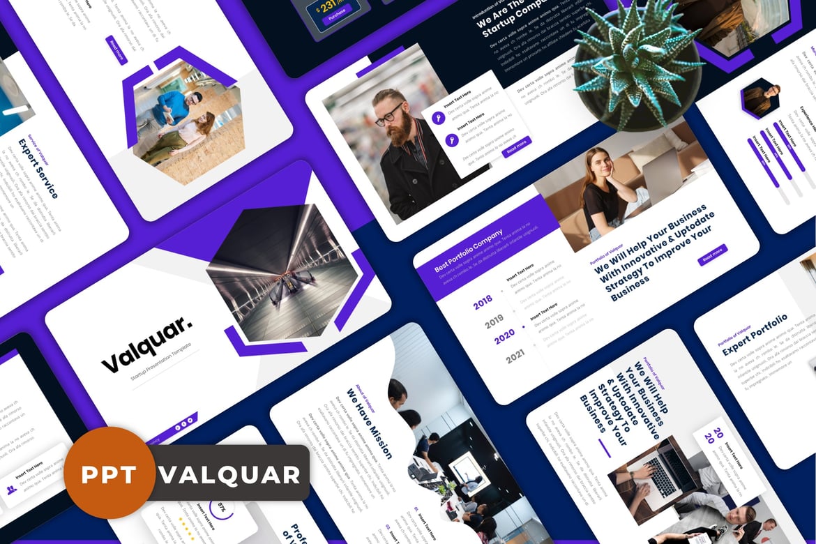Valquar - Template Powerpoint Kreatif untuk Startup