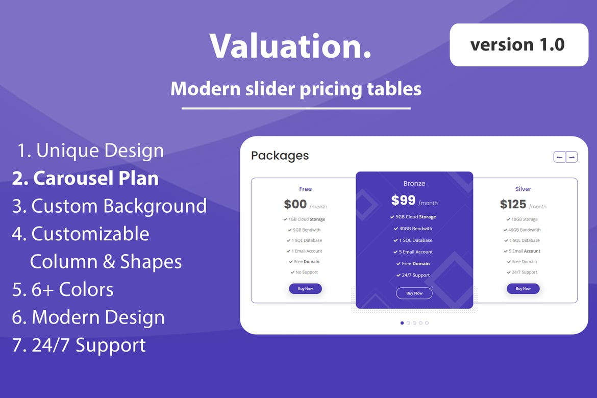 Tabel Harga Slider HTML - Template Website Responsif yang Menarik
