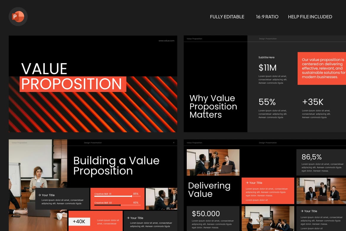 Template Presentasi Value Proposition - PowerPoint yang Menarik