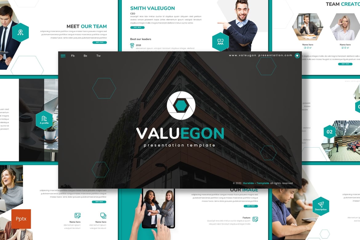 Valuegon - Template Powerpoint Bisnis yang Menarik