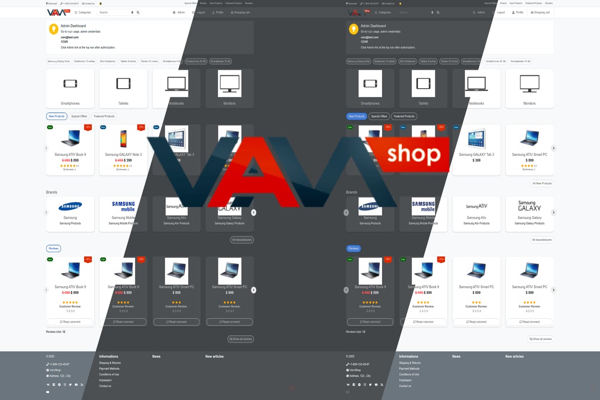 Template Website VamShop: Keranjang Belanja Online yang Menarik