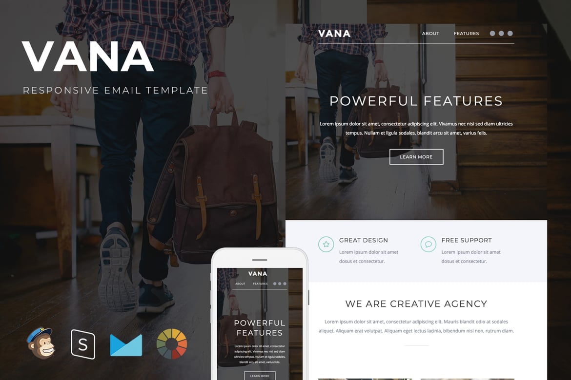 Vana - Template Email Responsif dengan Pembuat StampReady