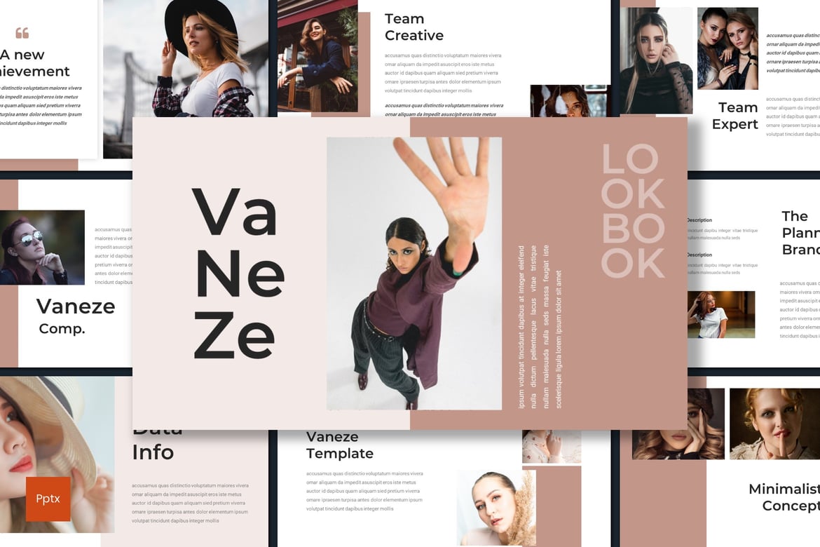 Vaneze - Template Presentasi Powerpoint yang Kreatif dan Minimalis