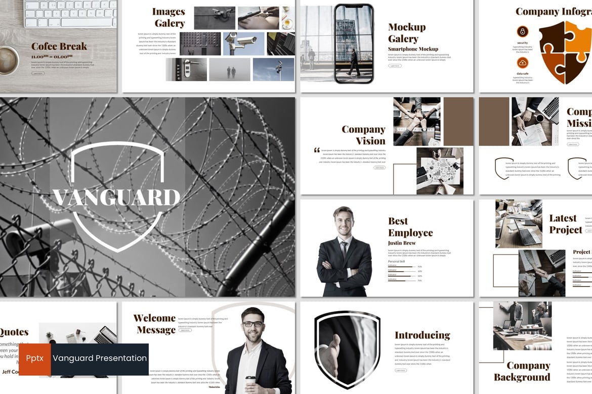 Template Presentasi Vanguard - Kreatif dan Minimalis