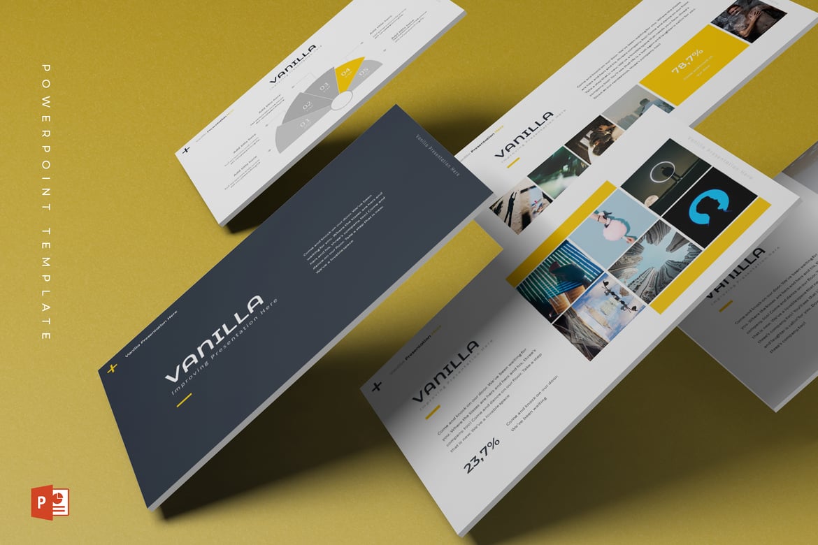 Template PowerPoint Vanilla - Solusi Presentasi Profesional Anda