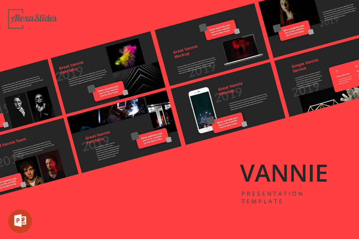 Vannie - Template PowerPoint Kreatif untuk Presentasi Menarik