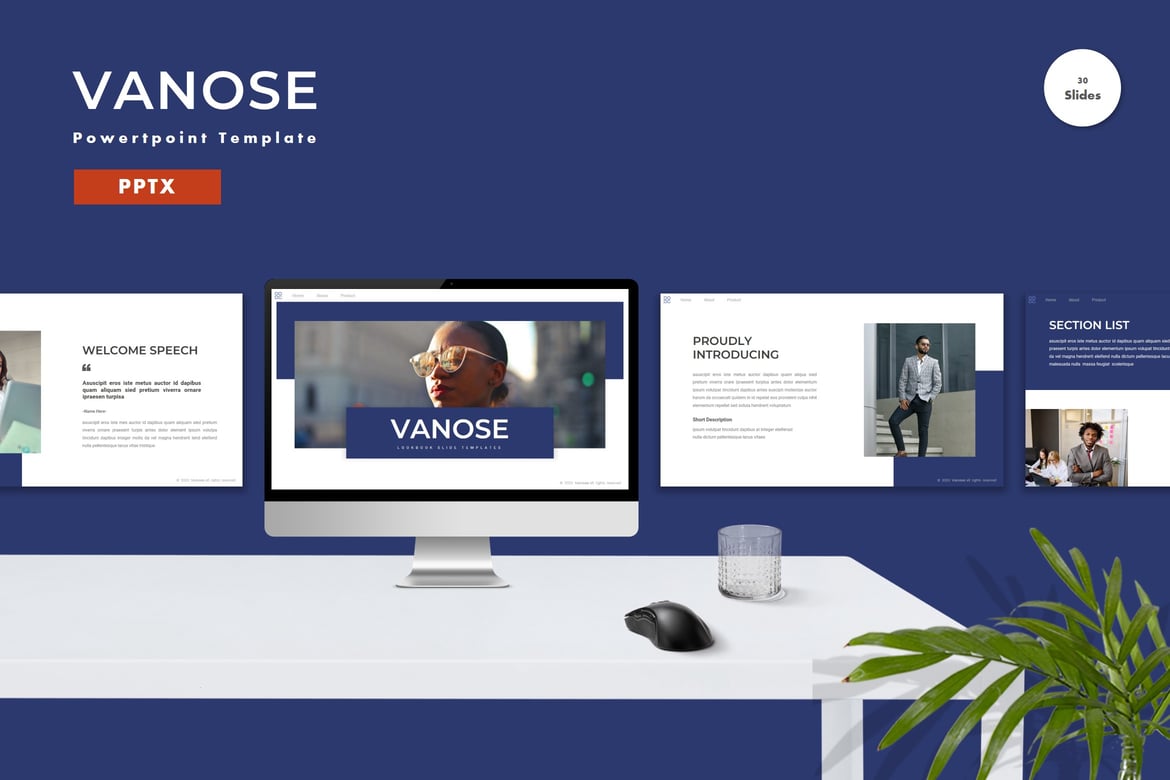 Vanose - Template Powerpoint Profesional untuk Presentasi Menarik