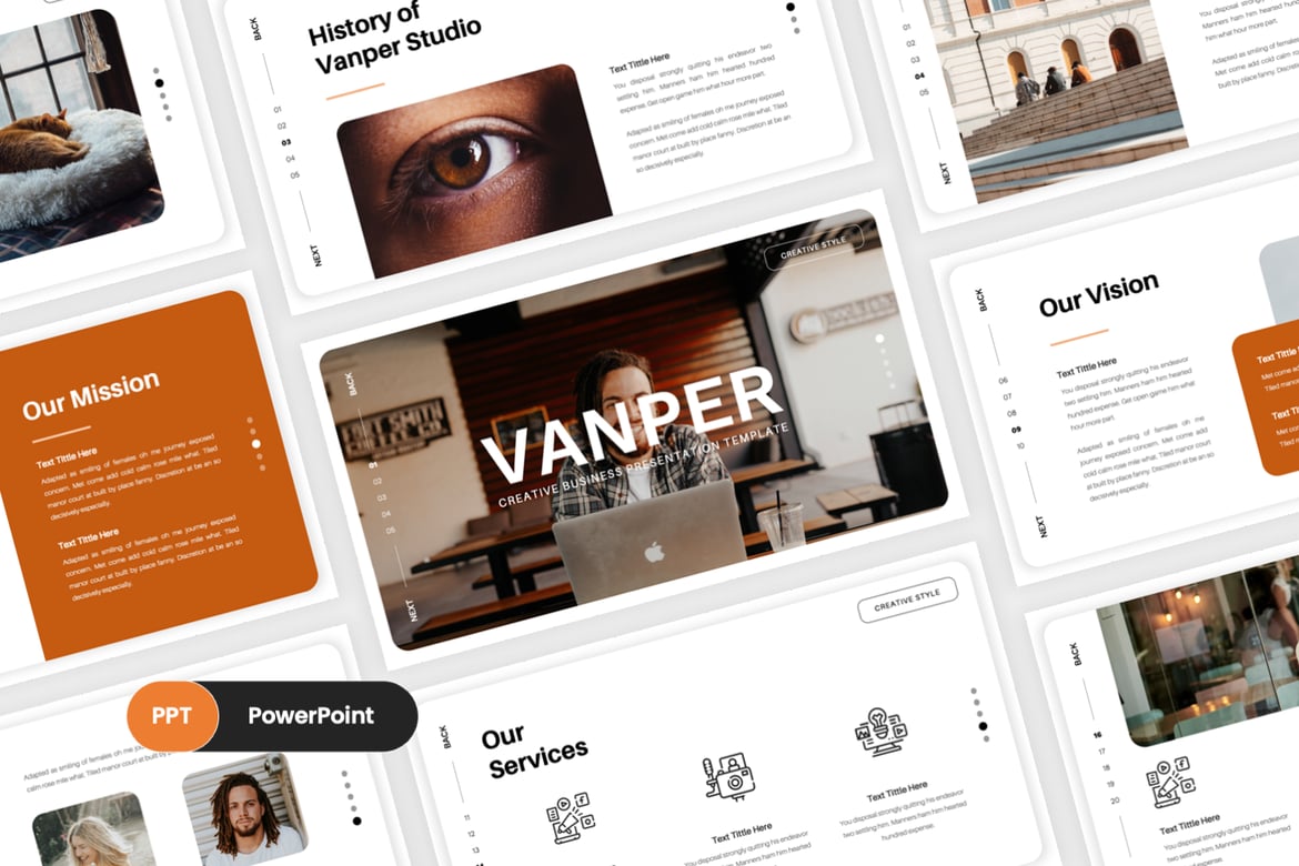 Vanper - Template PowerPoint Kreatif untuk Presentasi Menarik