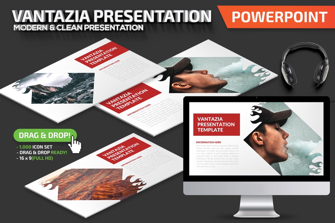 Template Presentasi PowerPoint Vantazia yang Menawan