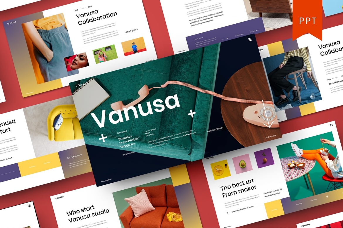 Vanusa – Template PowerPoint Bisnis yang Menarik dan Profesional