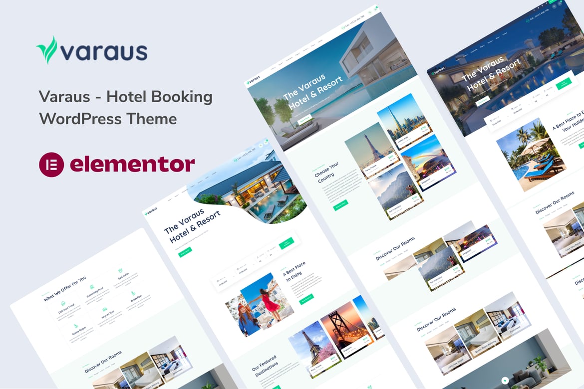 Varaus - Tema WordPress Pemesanan Hotel yang Elegan dan Modern