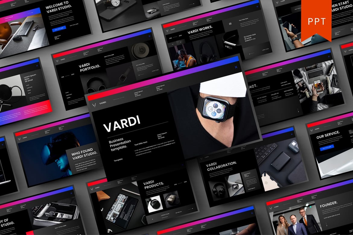 Vardi – Template PowerPoint Bisnis yang Menarik