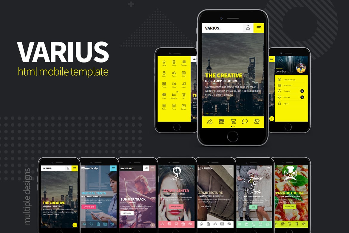 Varius - Template Website Mobile yang Menawan