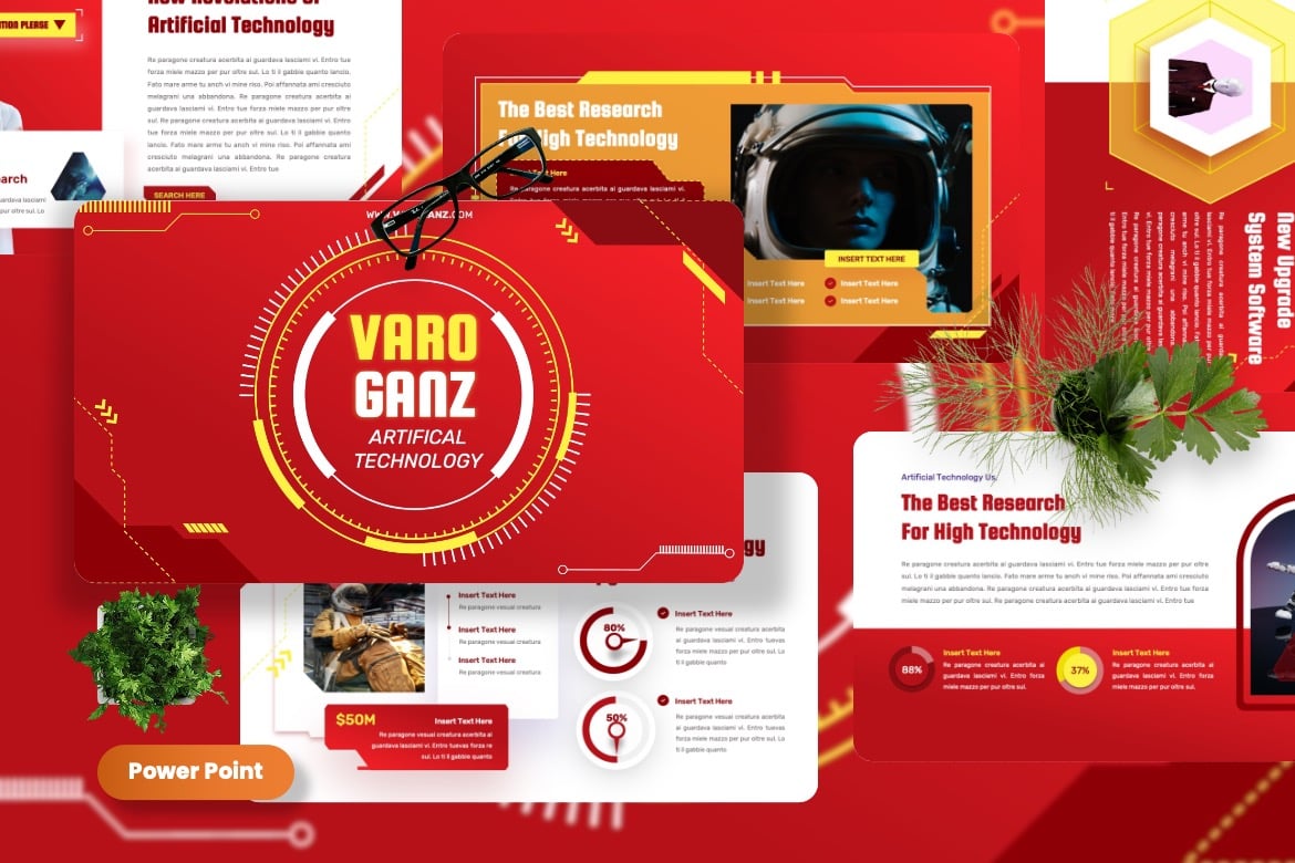 Varoganz - Template PowerPoint Teknologi yang Kreatif dan Profesional