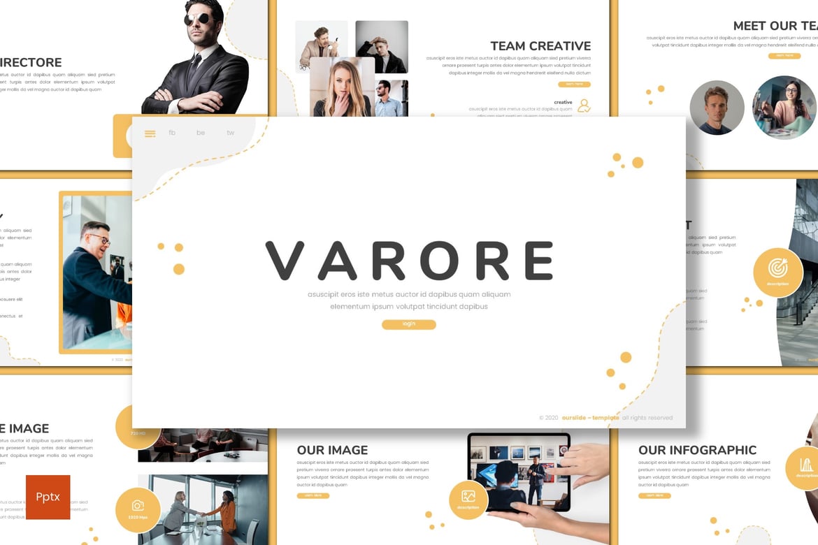 Varore - Template Powerpoint Bisnis yang Kreatif dan Minimalis