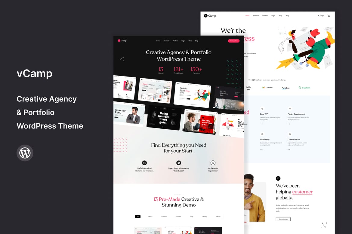 vCamp - Tema WordPress Kreatif untuk Agensi dan Portofolio