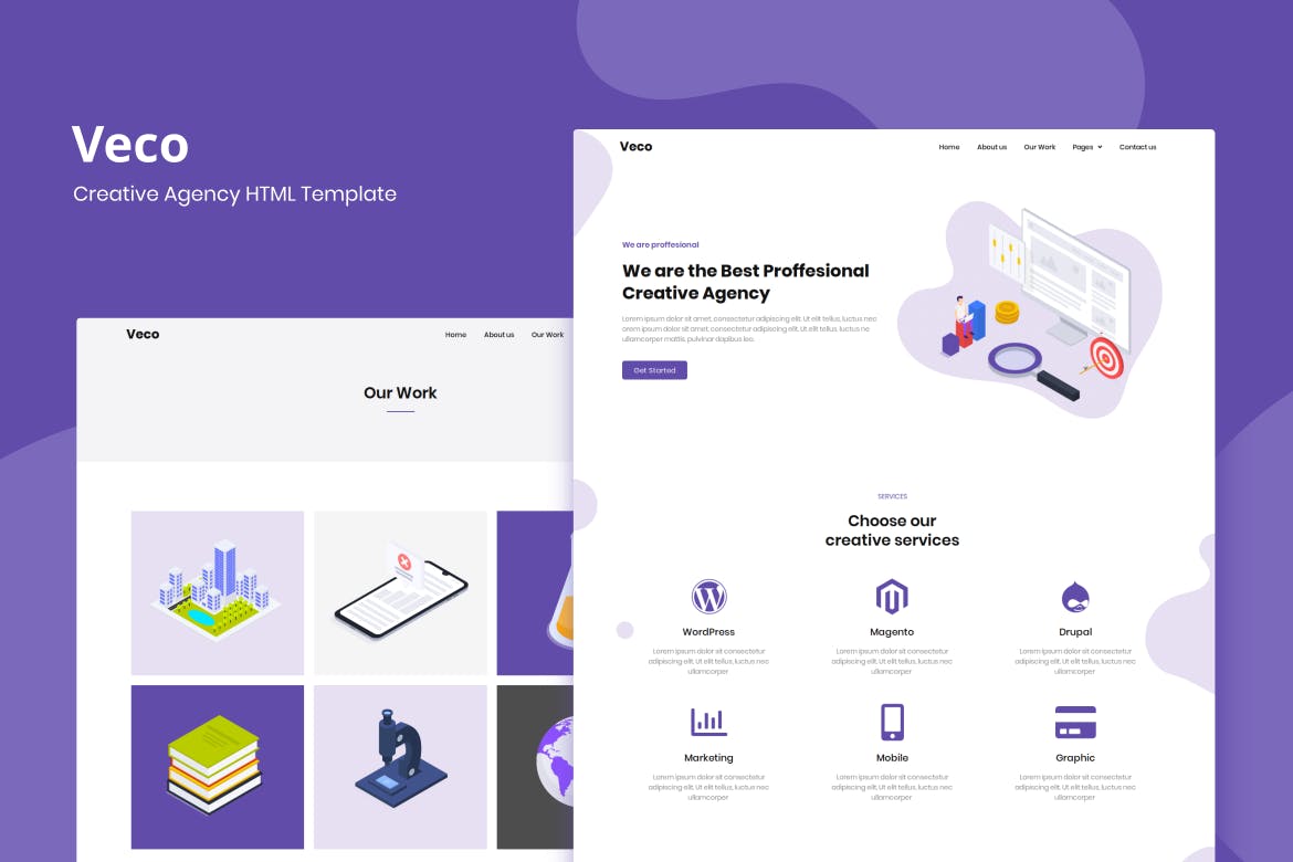 Veco - Template Website Kreatif untuk Agensi