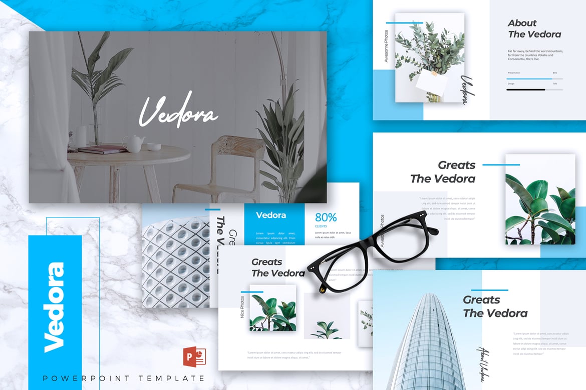 VEDORA - Template PowerPoint Kreatif untuk Presentasi Profesional