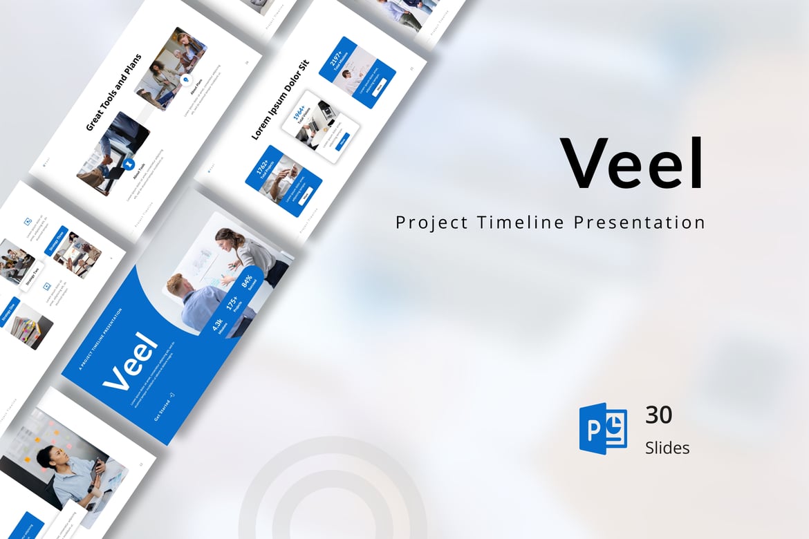 Template Presentasi Timeline Proyek Veel - PowerPoint Modern dan Profesional
