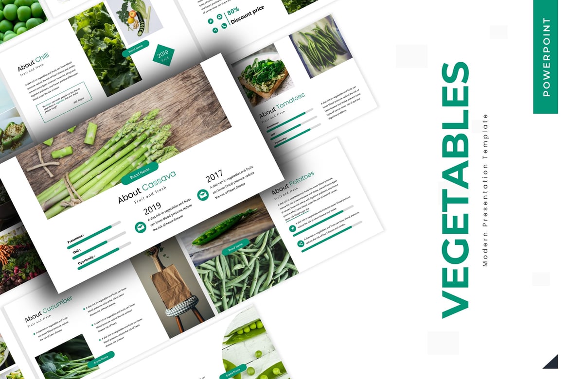 Template PowerPoint Sayuran yang Menarik dan Serbaguna