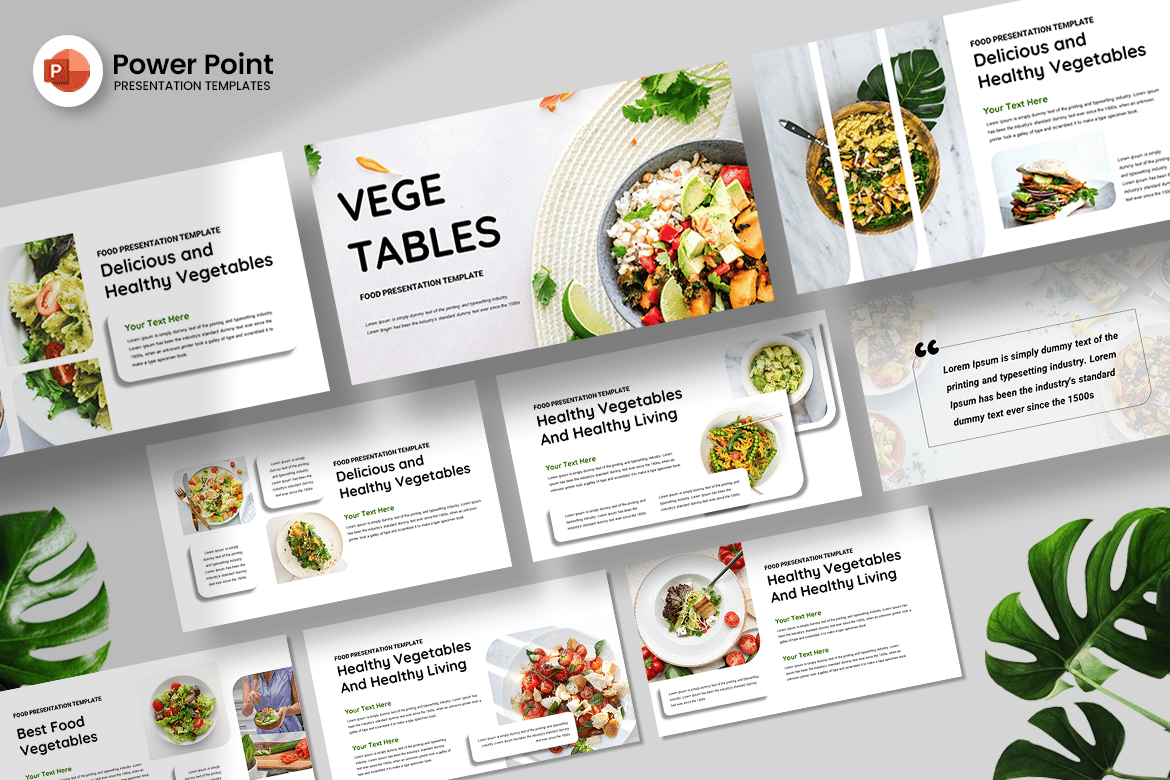 Template Presentasi PowerPoint Sayuran yang Menarik