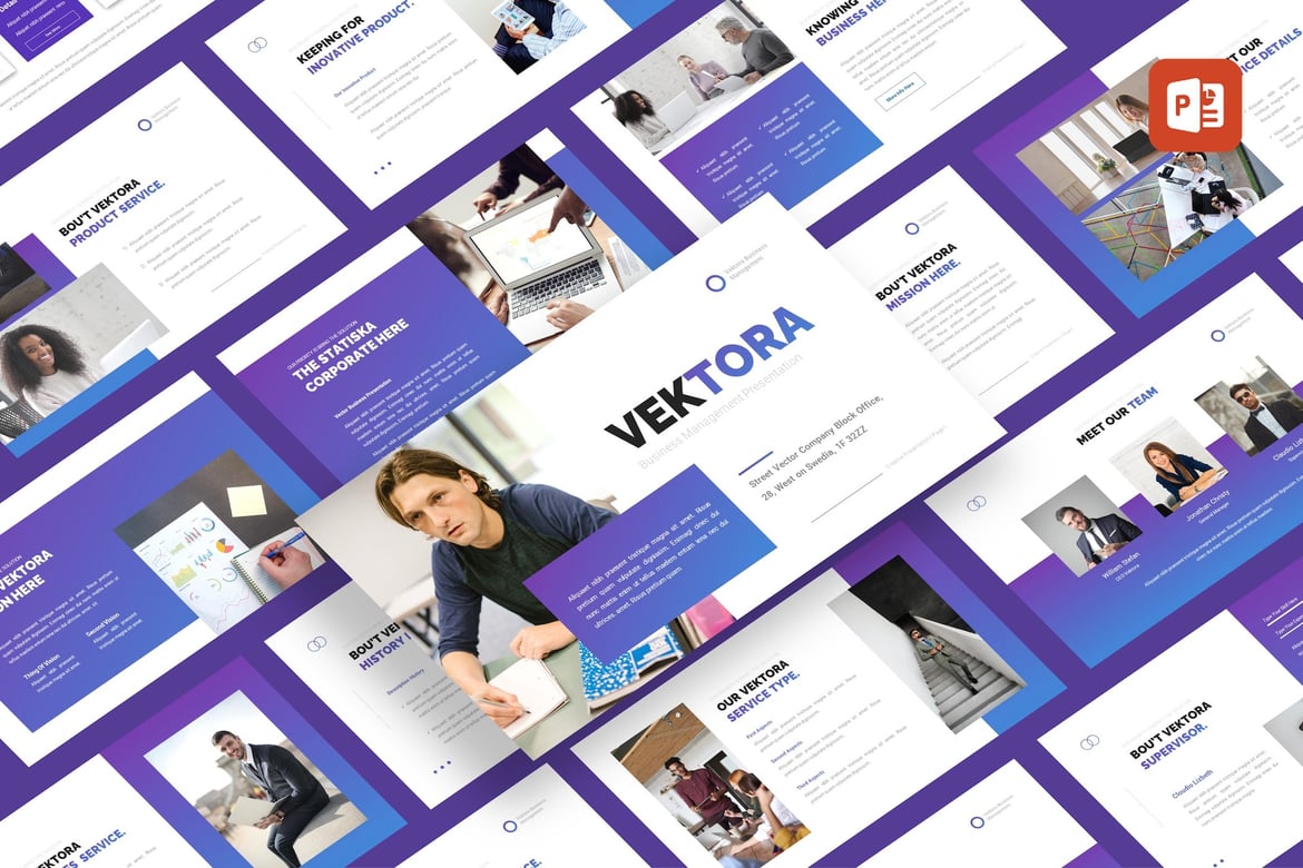 Vektora - Template PowerPoint Manajemen Bisnis yang Menarik